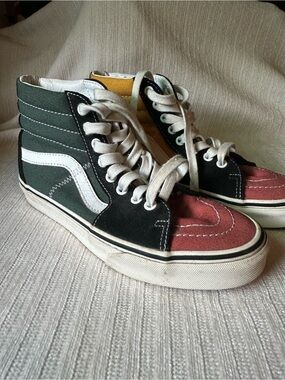 Vans Multicolor High-Top Canvas Sneakers - Green, Black, Rust